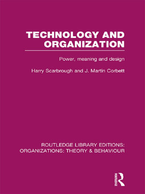 cover image of Technology and Organization (RLE